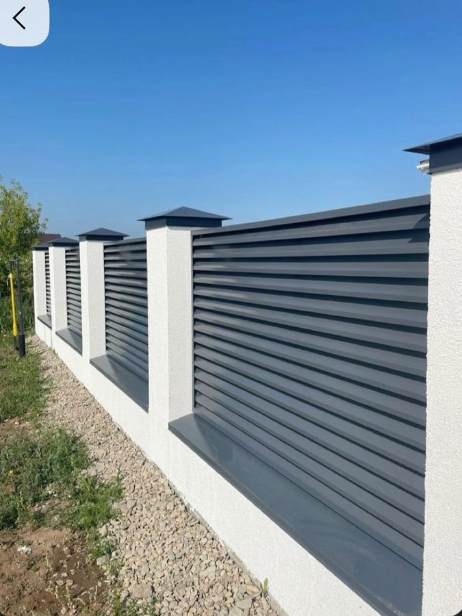 Modern aluminium fence in residential property