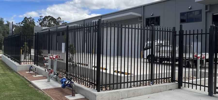 Security fence installed at industrial facility